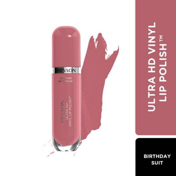 New Revlon Ultra HD Vinyl Lip Polish, Birthday Suit 925 Birthday Suit - Picture 2 of 7